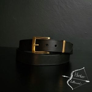 Men's Belt, Full Grain Leather - Black