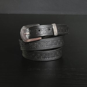 Ladies Belt, Full Grain Leather - Black